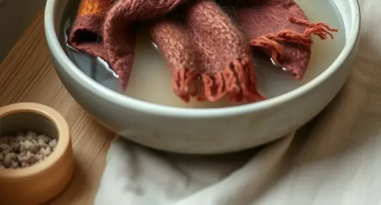 Hand wash in a basin of cool water