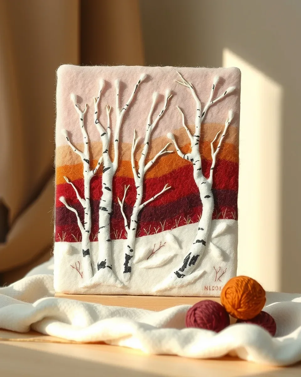 Wall panel Northern birches — detail 3